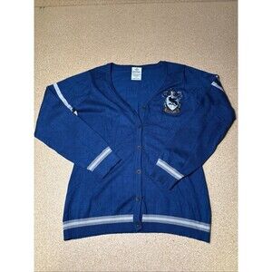 Harry Potter Women's XL Blue Ravenclaw Button Cardigan Sweater G3